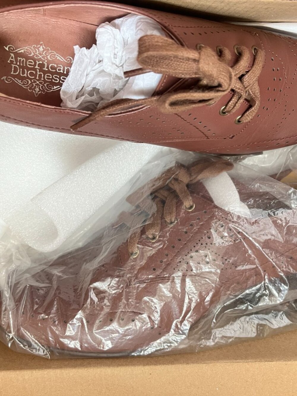 American Duchess Claire Brown Heeled Oxford Shoes Size 9.5 - Picture 4 of 6